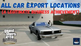 All Export Cars ( A Legitimate Business Achievement ) - GTA San Andreas Definitive Edition