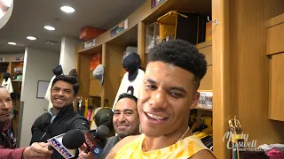 Padres OF Juan Soto on why he's  not worried with his slow start & excitement over Tatis's return