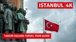 Istanbul City Walking Tour | Taksim Square Tarvel Tour Guide| 4 Feb 2021 |4k UHD 60fps|