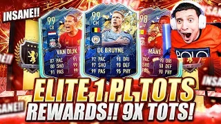 I MADE MILLIONS FROM MY CRAZY ELITE 1 PL TOTS FUT CHAMPIONS REWARDS!! 9 PREM TOTSSF PLAYERS! FIFA 20