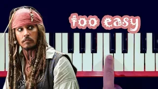 He's a Pirate - Пираты Карибского моря / как играть одним пальцем на пианино