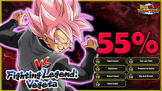 REALLY SOLID EZA! NEEDS A BETTER TEAM! EZA STR ROSE MAX LINKS 55% SHOWCASE! [Dokkan Battle]