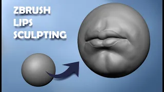 Zbrush LIPS Sculpting tutorial
