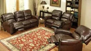 CH-8857-BRG - Leather Pushback Reclining Furniture