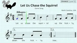 LET US CHASE THE SQUIRREL [recorder] GABCD 1st and 2nd endings