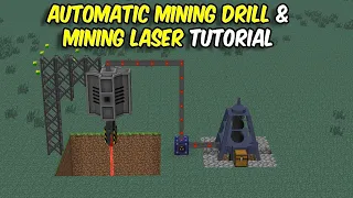 "Automatic Mining Drill" & "Mining Laser" Guide in HBMs Mod || Making a Quarry in HBMs Mod Minecraft