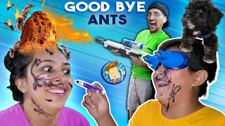 I AM THE ANT BULLY???  + Upside Down Marker Mustache Challenge (FV Family Airzooka Vlog)