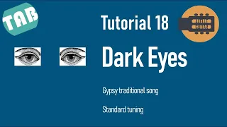 Easy Classical Guitar Tutorials by Axelle  - 18 - Dark Eyes [TABS]