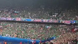 Northern Ireland fans sing "Will Griggs On Fire" In Paris against Germany While 1-0 Down