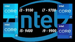 intel i3-9100 vs i5-9400 vs i7-9700 vs i9-9900 9th Gen Desktop Processor l Spec Comparison l Intel