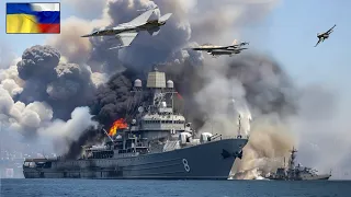 TERRIFYING MOMENTS, Heroic Actions of US F-16 Fighter Jet Pilots Destroy Russian Ships! in the black