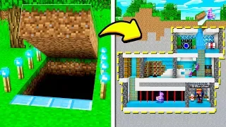 I FOUND MY LITTLE BROTHER'S *SECRET* FORTNITE HOUSE in MINECRAFT!