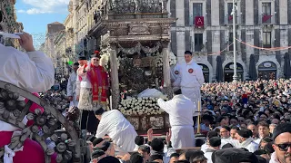 Festa S. Agata ‘23 - Catania. Rientro del Sacro Fercolo e del busto Reliquiario in Cattedrale