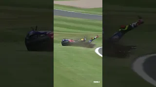 HUGE crash for Locatelli in Race 1 💥 | 2021 #GBRWorldSBK 🇬🇧