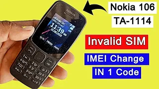 Nokia ta 1114 imei change code ! Nokia 106 imei change code