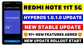 Redmi Note 11T 5G HyperOS 1.0.1.0 Update || Redmi Note 11T 5G New Update || Redmi Note 11T 5G Update