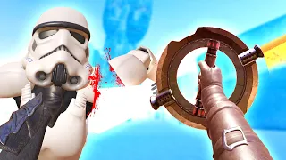 SLICING STORMTROOPERS WITH SPINNING LIGHTSABERS in Blades and Sorcery VR Mods