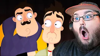 HELLO NEIGHBOR SONG (GET OUT) LYRIC VIDEO - DAGames REACTION!!!