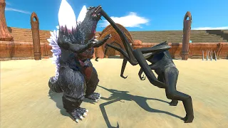 SPACE GODZILLA VS MUTO FEMALE AT THE ARENA - Animal Revolt Battle Simulator