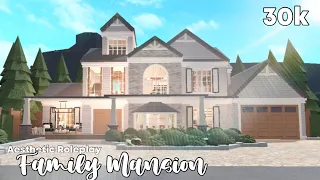 Roblox | Bloxburg: 30k Aesthetic Roleplay Family Mansion- No Largeplot (FULL BUILD)