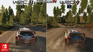 WRC 8 vs WRC 9 on Nintendo Switch Comparison with Frame Rate Test