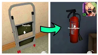 HOW TO FIND & USE THE STEPLADDER AND THE FIRE EXTINGUISHER | ICE SCREAM 4