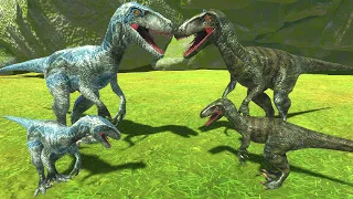 A day in the life of Blue & Charlie the velociraptors - Animal Revolt Battle Simulator