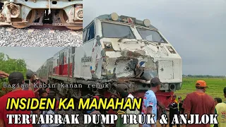 INSIDEN KA MANAHAN MENABRAK TRUK & ANJLOK