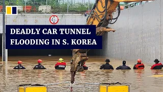 Bodies of at least 9 motorists recovered from tunnel flooded by heavy rain in South Korea