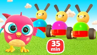 Hop Hop the Owl cartoon & baby cartoons. Toys for babies. Learning videos for babies.