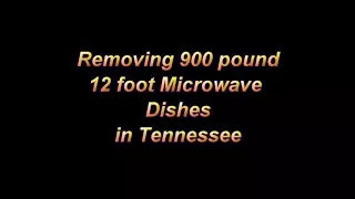 Dismantle (Pencopotan ) antena microwave.