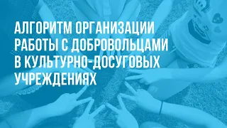 "Алгоритм организации работы с добровольцами в культурно-досуговых учреждениях" | Дарья Маковецкая