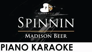 Madison Beer - Spinnin - Piano Karaoke Instrumental Cover with Lyrics