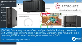 (OMV#8) Dokładamy do NextCloud wOMV dostęp po nazwie DNS w transmisji szyfrowanej, oraz AdGuard Home