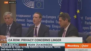 Mark Zuckerberg Hearing In EU Parliament