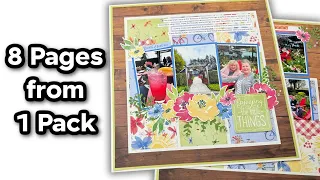 Trying To Use Up A Whole Paper Pack | Scrapbook Layout Ideas