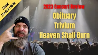 Obituary - Trivium - Heaven Shall Burn - Live Concert review 2023 Praha