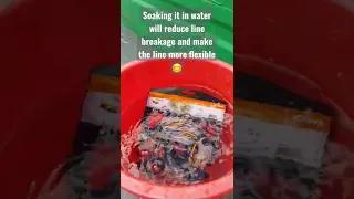 Soaking trimmer line in water?