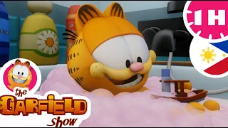 🛀Garfield takes a bath!🛀- HD Compilation