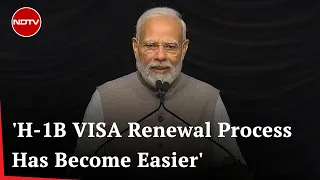 "H-1B Visa Renewal Can Be Done In US Itself:" PM Modi To Indian Community In US