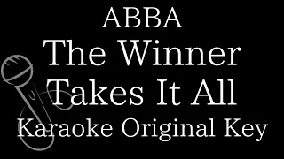 【Karaoke Instrumental】The Winner Takes It All / ABBA【Original Key】