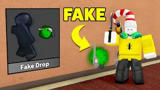Trolling with FAKE GUN DROP and MORE in Murder Mystery 2.. (Roblox Movie)