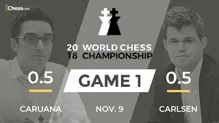 Carlsen vs Caruana (Game 1 Broadcast): World Chess Championship