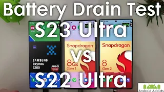Galaxy S23 Ultra vs S22 Ultra Battery Drain Test Review