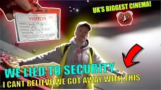 I can't believe we got away with this.. OVERNIGHT CHALLENGE IN UK'S BIGGEST CINEMA!