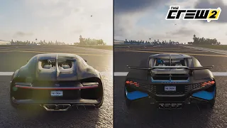 The Crew 2 | Bugatti Chiron 2017 vs. Bugatti Divo 2019 Sound and Performance Comparison