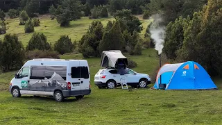 SPRING CAMP ON THE PLATEAU AT 1 DEGREE