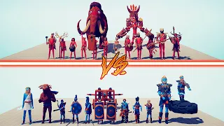 MEGA TRIBAL TEAM vs MEGA ANCIENT TEAM - Totally Accurate Battle Simulator | TABS