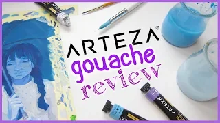 "AUDRA" ~ Gouache Painting 🎨 ARTEZA Premium Gouache 24-Set Review