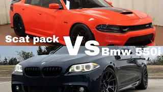 Charger scat pack 392 vs bmw 550i race